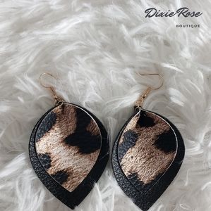 Handmade Faux Leather Earrings!